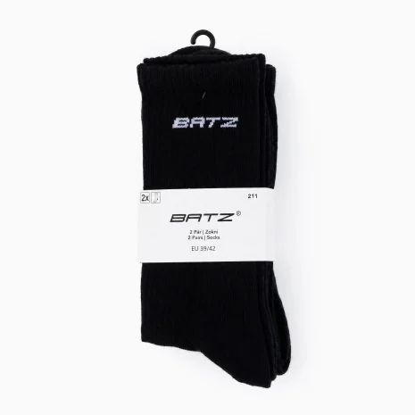 BATZ 2 pár Terry mid-calf (black/black) unisex zokni
