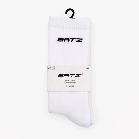BATZ 2 pár Terry mid-calf (white/white) unisex zokni
