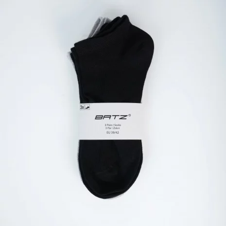 BATZ LifeStyle 3 pár Unisex (black/black/grey) bokazokni
